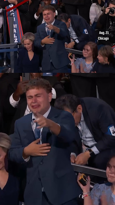 Tim Walz’s family tears up during his DNC speech