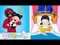 Squid Zombie Daddy &amp; Mommy Hardworking for Baby! Funny Cartoon Episodes