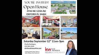 Open House Tour: 4946 NE 124th Road, Oxford, FL | Saturday 11 AM – 3 PM