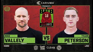 BATB 12: Mike Vallely Vs. Tyler Peterson - Round 1 | Battle At The Berrics - Presented By Cariuma