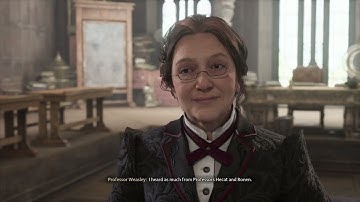 Meet Professor Weasley in the Transfiguration Classroom