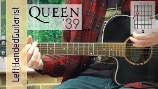 Video thumbnail of "Queen - '39 guitar lesson: intermediate guitar"