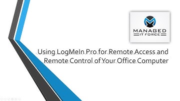 Using LogMeIn Pro Remote Control with Your Office Computer
