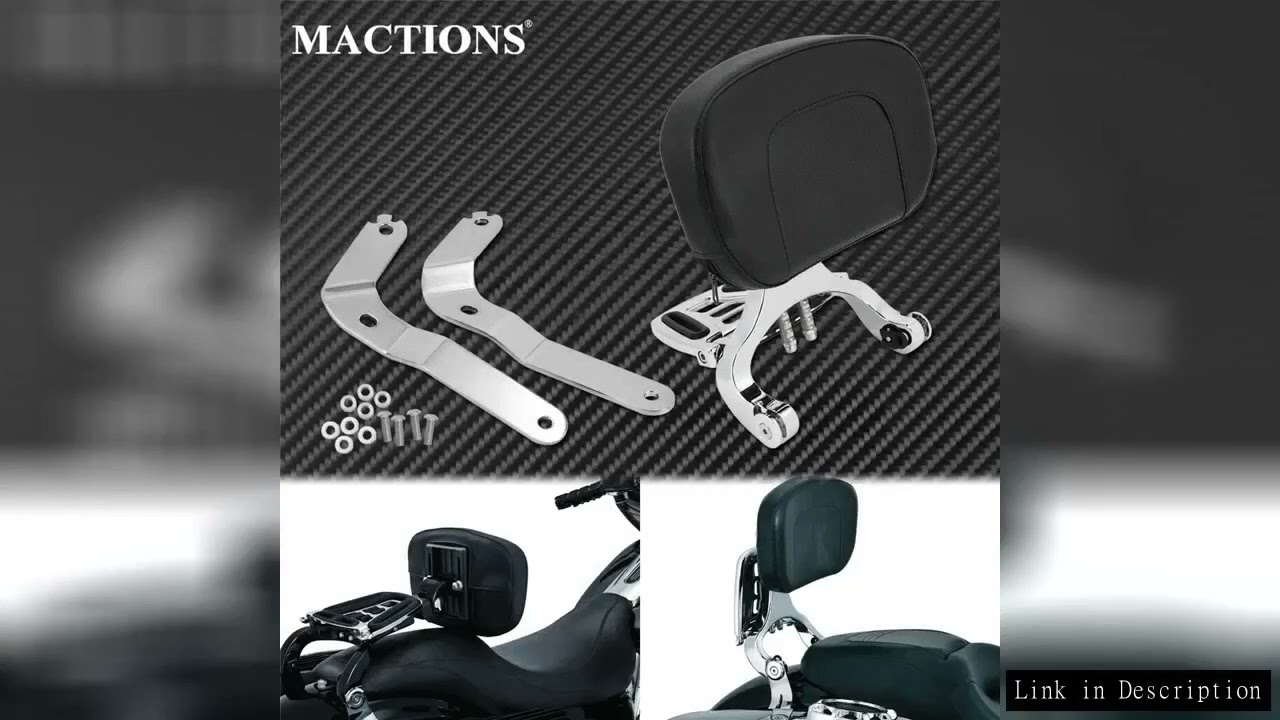 Motorcycle Adjustable Driver Passenger Backrest Chrome Sissy Bar Seat For Harley Softail Breakout Fa