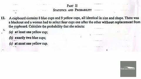 WASSCE 2024 NovDec Further Mathematics Paper 2 Question 12