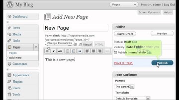 Manage Pages in Wordpress - Video Tutorial