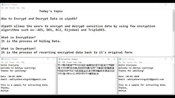 How to encrypt and decrypt data in UiPath | RPALEARNERS | Data encryption in UiPath