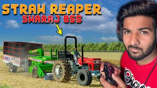 Dinosaur 855 with Tudi Wali Machine 🔥|| Straw Reaper | FS22 | Happy Goldsmith