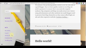 Customize Twenty Fifteen Theme | WordPress Customization Tutorial 2015