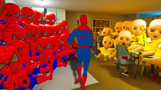 Daily life of Spider man VS Baby in yellow family