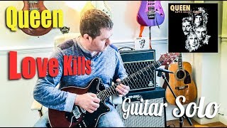 Video thumbnail of "Queen - Love Kills (The Ballad) - Guitar Solo Tutorial (Guitar Tab)"