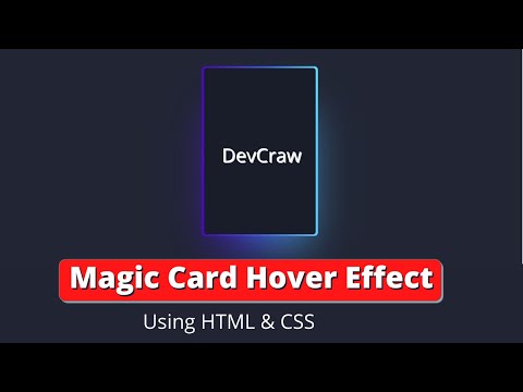 Magic Card Hover Effect Using Html CSS | CSS Responsive Card Hover Effects | Card