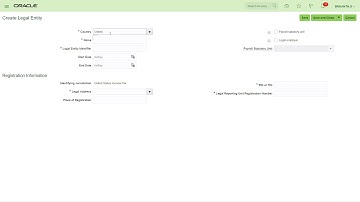 10  Creation of Legal Entity in Oracle Cloud R12