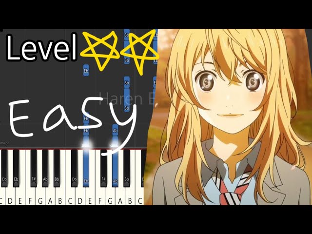 Hikaru Nara-Your Lie in April OP Stave Preview 1-Free Piano Sheet Music &  Piano Chords