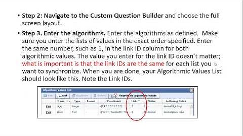 MyLab XL Custom Question Builder and Synchronized Lists