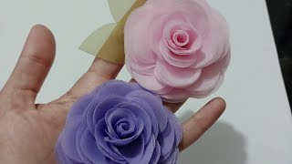 como fazer uma rosa delicada de voal | diy delicate flower