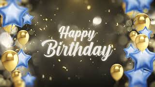 Birthday Background Loop Happy Birthday Balloons Gold Blue Happy Birthday Animation