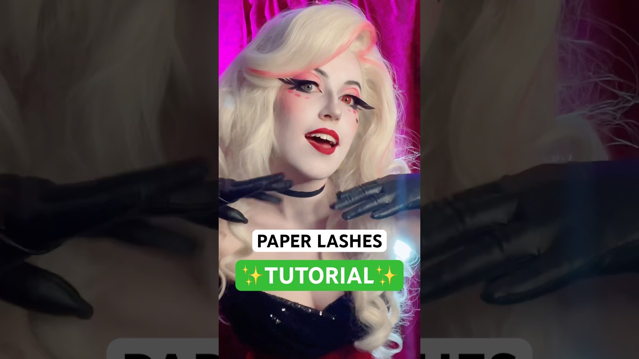 DRAMATIC paper eyelashes tutorial! ✨ #cosplay #tutorial