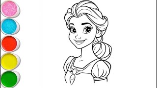 How to draw Disney princess Belle from Beauty and the Beast cute
