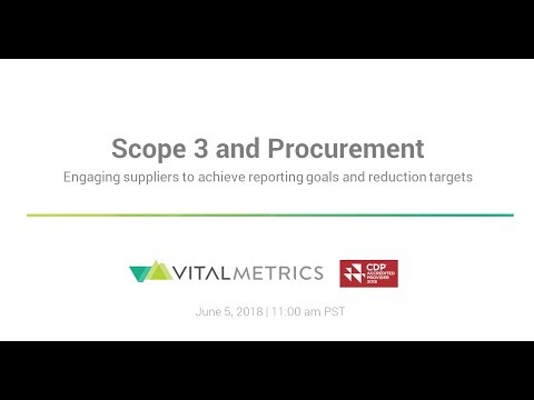 CDP Webinar: Scope 3, Procurement, and Engaging Suppliers