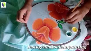 Painting tutorial part 3 bed sheet design fabrica acrylic colour.