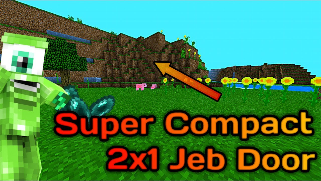 How To Build A Super Simple 2x1 Hidden Jeb Door In Mcpe 1 1