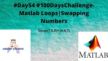 #Day54 #100DaysChallenge- Matlab Loops|Swapping Numbers