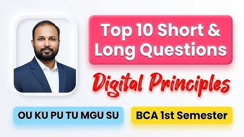 TOP 10 Digitale Principes Korte & Lange Belangrijke Vragen 2025-26 BCA I Semester 1e Semester Imp...