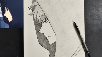 How to draw Sung Jin woo (side view drawing) / solo Leveling characters tutorial drawing
