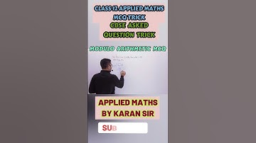 MODULO ARITHMETIC MCQs | Class 12 Applied Maths MCQs | #appliedmaths #moduloarithmetic