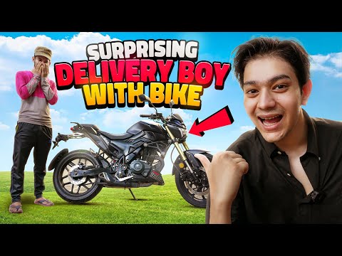 I Surprised a Delivery Man with his Dream Bike