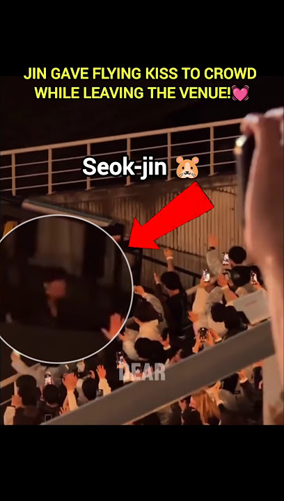 HE GAVE FLYING KISS TO CROWD WHILE LEAVING THE VENUE ✨💓 #jin #fypviralシ  #bts