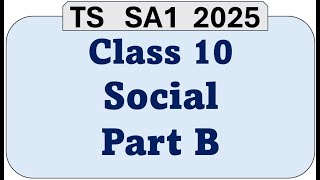part B. social sa1 important questions for class 10 2025. social sa1 question paper 2025 10th class