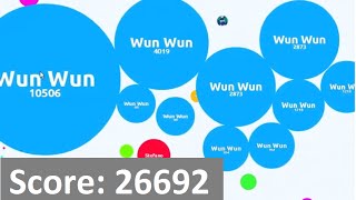 Agar.io - From Server Start to Domination - 26.7k Score