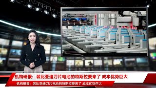装比亚迪刀片电池的特斯拉要来了 成本优势巨大