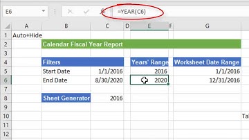 Worksheets by Year with Jet Reports