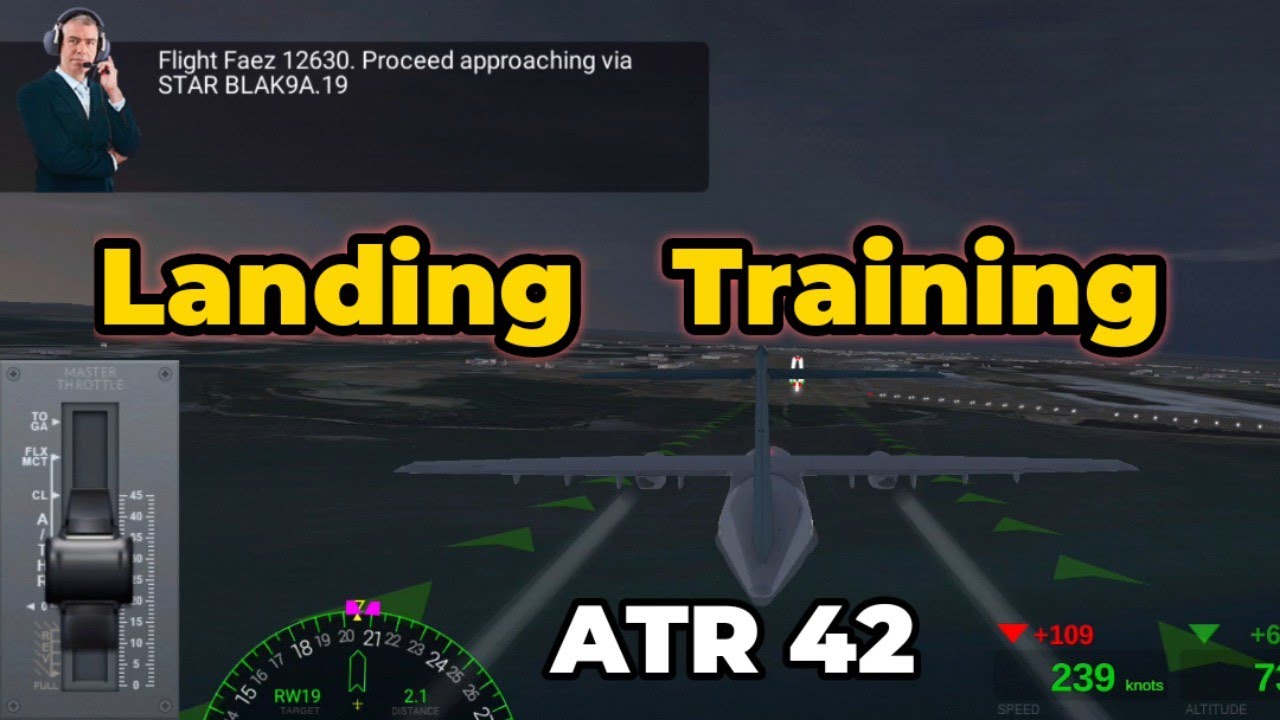 Airline Commander Flight Game Level 1 ATR 42 Landing Training BSB