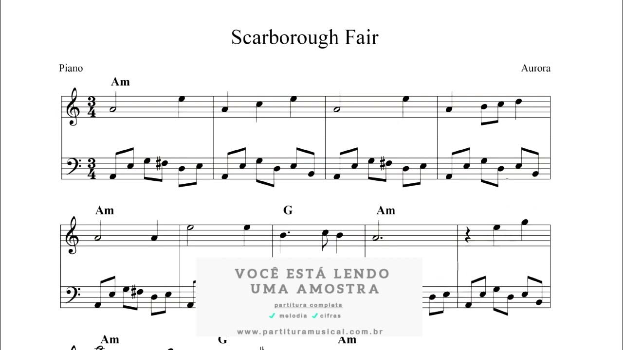 Scarborough Fair (Piano) Partitura - Sheet Music 