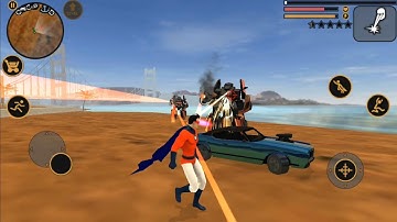 Vegas Crime Simulator | Superhero vs Robot vs Robot Ship | Android Gameplay