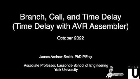 Branch, Call, and Time Delay: Time Delay with AVR Assembler
