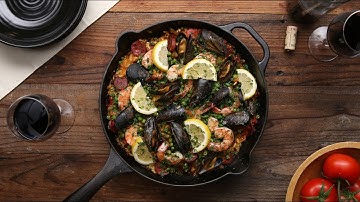 How To Make An Incredible Paella In Your Cast-Iron Skillet • Tasty