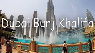 Dubai 4k walking tour around Burj Khalifa. Baby shark song