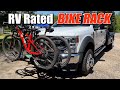 Awesome rv rated bike rack for our truck camper  perfect solution for us