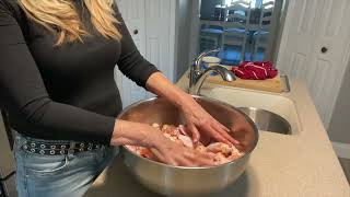 canning chicken wings, prepping with chicken wings! Let's get canning! Canned chicken