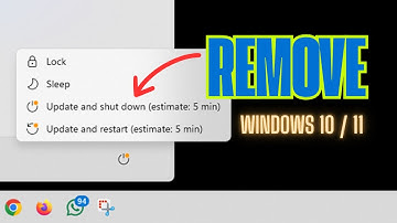 Remove Update And Shut down Or Update and Restart Option In Windows 11/ 10