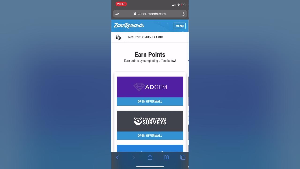 How to get 5000 points on Zane rewards in 2 Days YouTube