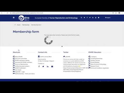 Tutorial: how to become an ESHRE member?