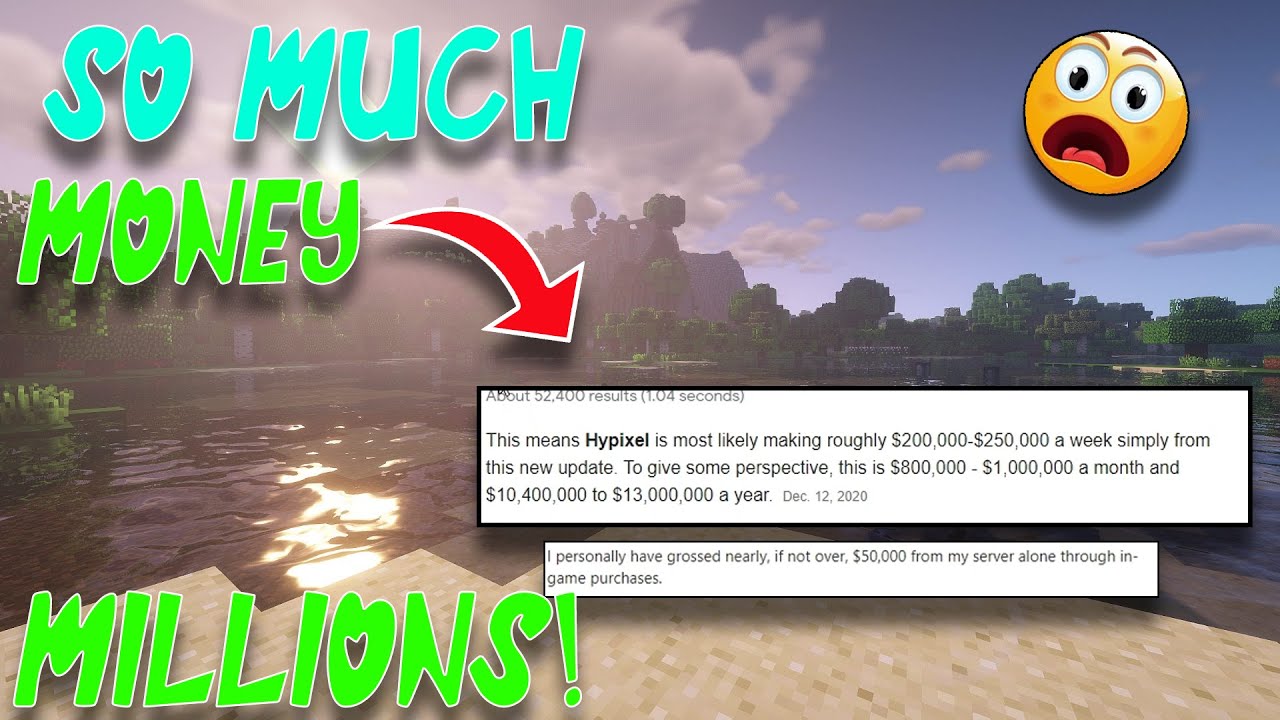 How Much Money Can You Make From A Minecraft SERVER INSANE!!!!!! - YouTube