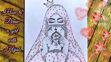 تحميل رسم بنات محجبات بالرصاص