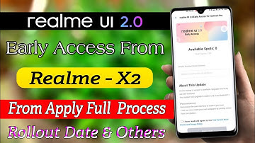 Realme Ui 2.0 Early access form For Realme X2|X2 early access form Rollout Date|Realme X2 New Update